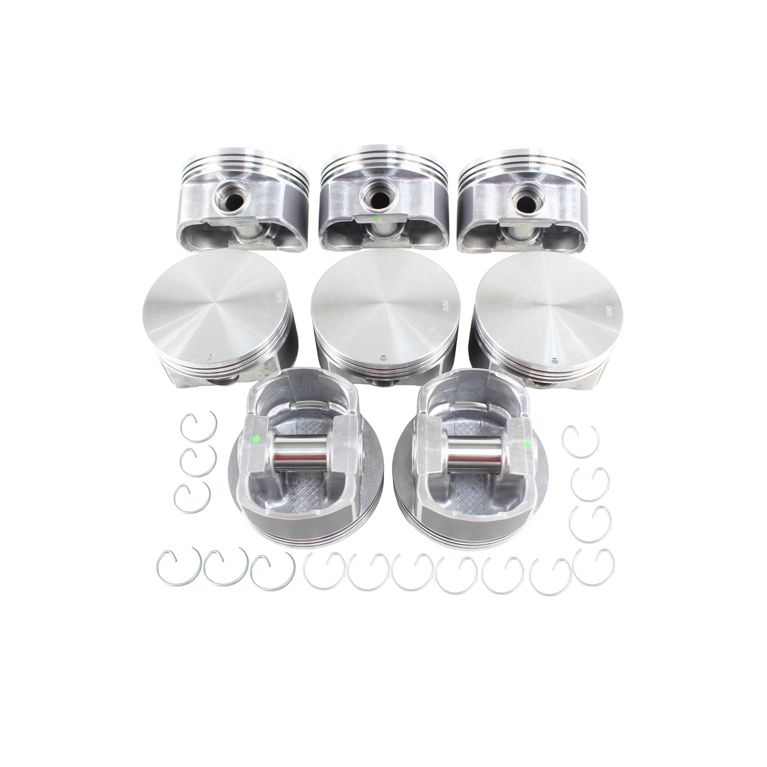 DNJ P3163.20 Piston Set .50mm fits 2003-2004 Chevrolet Silverado 1500